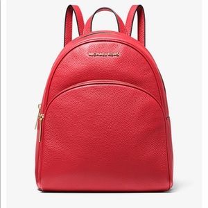 Michael Kors Abbey Medium Pebbled Leather Backpack